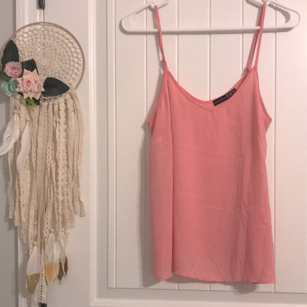 Pink chiffon cami